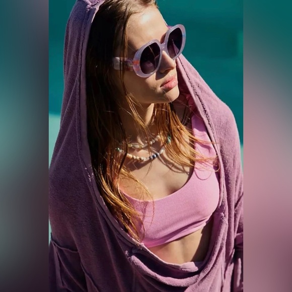 NWT Free People XS Heartbreaker Hoodie Oversized in Lilac Purple New $148 retail - Picture 3 of 7